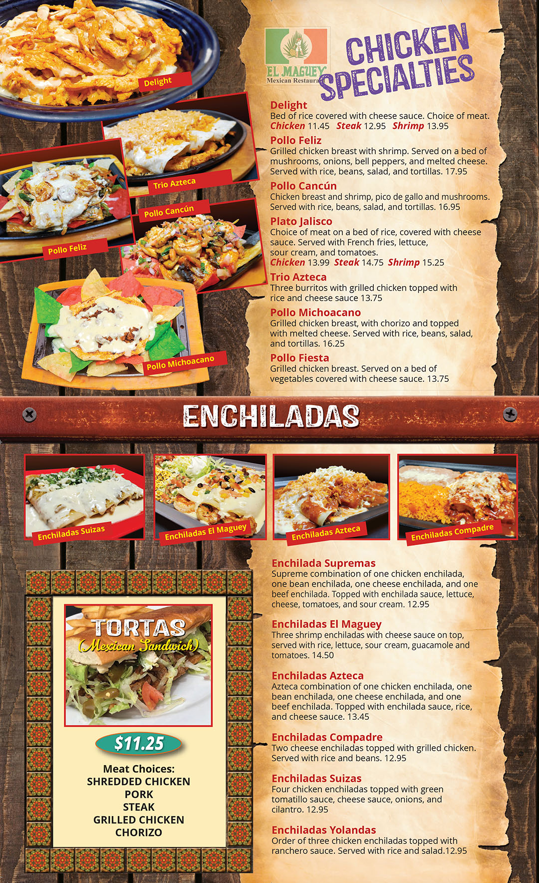 El Maguey Mexican Restaurant Florissant menu